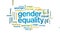 4k Gender Equality Animated Tag Word Cloud,Text Design Animation.