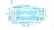 4k Gender Equality Animated Tag Word Cloud,Text Design Animation.