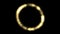 4k Golden circle halo light background,ring disco neon,flame aura backdrop.
