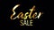 4K golden word EASTER SALE Title 3D Illustration of isolated word Easter Sale gold