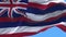 4k Hawaii flag,State in United States America,cloth texture loop background.