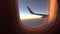 4K Hd Ultra, Wonderful view of the twilight through an airplane window