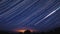 4k Hyperlapse. Amazing Stars Effect In Sky. Dramatic Night Sky With Glowing Stars Trails And Meteoric Tracks Trails