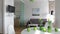 4K. Interior of a new modern apartment in scandinavian style. Motion panoramic view