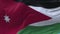 4k Jordan National flag wrinkles loop seamless wind in blue sky background.