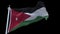 4k Jordan National flag wrinkles seamless background,Alpha channel included.