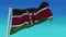 4k Kenya National flag wrinkles waving wind sky seamless loop background.