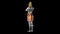 4K King Nebuchadnezzar`s Dream Statue Daniel Presentation 3D Illustration - WITH TRANSPARENT BACKGROUND [45sec 60fps Looping Video