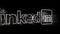 4k Linkedin word company brand logo,Matrix binary computer code text.