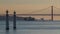 4k Lisbon sunset bridge Portugal motion timelaspe hyperlapse UHD city summer