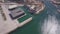 4K log ungraded Aerial view of Marseille pier - Vieux Port, Saint Jean castle, and museum in south of France