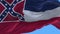 4k Mississippi flag,State in United States America,cloth loop background.