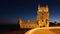 4K night timelapse of the Belem Tower in Lisbon - Portugal - UHD