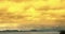 4k ocean dusk sunset dawn sky&coastal coast yellow cloud cloudscape timelapse.