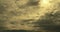 4k Panoramic of dark altocumulus clouds smoke flying in cloudy sun ray sky.