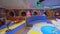 4k, panoramic view of the interiors of the children's room on the upper deck of the cruise ship MSC Seaview