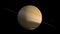 4K Planet Saturn detailed close-up