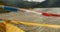 4k prayer flag on lhasa river,tibet.