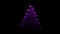 4k purple and blue lights Christmas Tree.