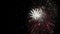 4K Real Fireworks Explosion on Smoke Foggy black Motion Background loop Sky on Fireworks Explosion.