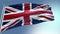4k render United Kingdom Flag video waving in wind United Kingdom Flag Wave Loop