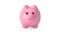 4k Resolution Video: Pink Piggy Bank  Seamless Looped Rotating on a white