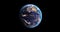 4k Resolution Video: Rotation Realistic Earth Globe Planet on a black background. Elements of this image furnished by NASA.