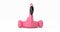 4k Resolution Video: Summer Swimming Pool Inflantable Rubber Pink Flamingo Toy  Seamless Looped Rotating on a white
