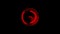 4K Science Futuristic Loading Circle Ring. Loading Transfer Download Animation 0-100% in Red science effect.