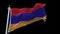 4k seamless Armenia flag waving in wind.alpha channel included.