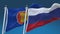 4k Seamless Association Southeast Asian Nations and Russia Flag sky,ASEAN RUS.