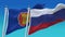 4k Seamless Association Southeast Asian Nations and Russia Flag sky,ASEAN RUS.