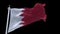 4k seamless Bahrain flag waving in wind.alpha channel included.