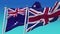 4k Seamless Britain England United Kingdom and Australia Flags with blue sky background,JP,IND.