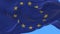 4k seamless Close up of EU Flag slow waving in wind.alpha channel included.