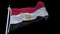 4k seamless egypt flag waving in wind.alpha channel included.