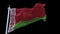 4k seamless the Republic of Belarus flag waving in wind.alpha channel included.