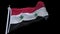 4k seamless Syria flag waving in wind.alpha channel included.