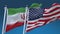 4k Seamless United States of America and Iran Flags background,USA US IRI IR.