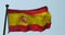 4k Spain flag is fluttering in wind.