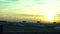 4K Sunset view of Airplane wait at Amsterdam Schiphol international airport