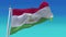 4k Tajikistan National flag slow wrinkles seamless waving wind sky background.