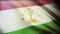 4k Tajikistan National flag wrinkles in wind seamless loop background.