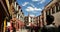 4k tibetan & tourist walking on famous barkhor street in lhasa,tibet,butter store.