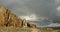 4k Tibetans walking the pilgrim at the lake namtso in tibet,Prayer flags.