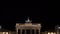 4K Tilt down Video clip of people at night by The Brandenburg Gate, Pariser Platz, Berlin, Germany