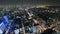 4K Time lapse of bird view of view of Bangkok city at night