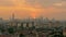 4K Time lapse of cloudy sunset over downtown Kuala Lumpur