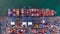 4K, Time lapse container cargo ship at industrial port in import export global business worldwide logistic and transportation, Con