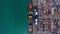 4K, Time lapse container cargo ship at industrial port in import export global business worldwide logistic and transportation, Con